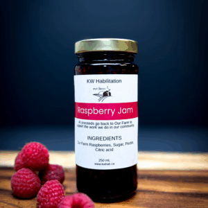 jar of Our Farm Raspberry Jam