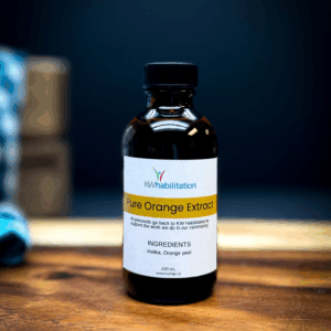 bottle of pure orange extract