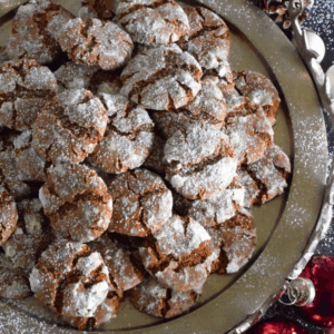 Gingerbread Crinkle Cookies