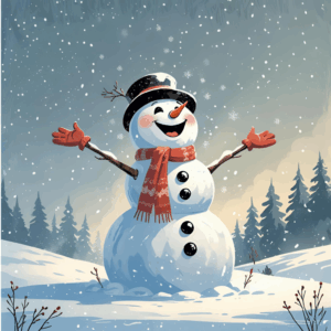 Holiday Snowman Painting
