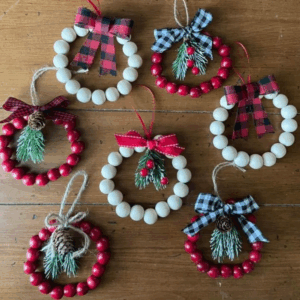 Wood Bead Wreath