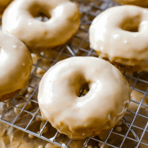 Winter Sweet Treat Baking - Baked Maple Glazed Donuts
