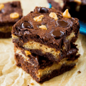 Winter Sweet Treat Baking - Peanut Butter Stuffed Brownies