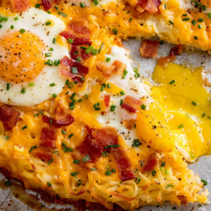 Summer Brunch - Breakfast Pizza and Fruit Smoothies