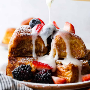 Summer Brunch - Hawaiian Roll French Toast with Bacon