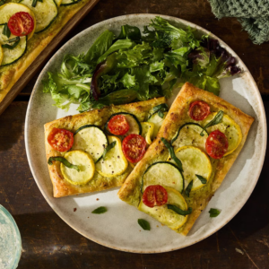 Summer Lunch - Easy Summer Vegetable Tart and Garden Salad